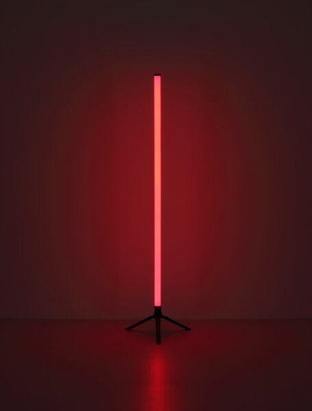 GLOBO 28062 ROCKY dekorační osvětlení - stojací lampa V1130mm LED 7 RGB černá, dúhový efekt, USB Cable incl., dálkový ovladač
