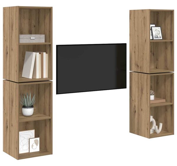 Sestava TV skříněk 4 ks Artisanový dub Kompozitní dřevo 3393563