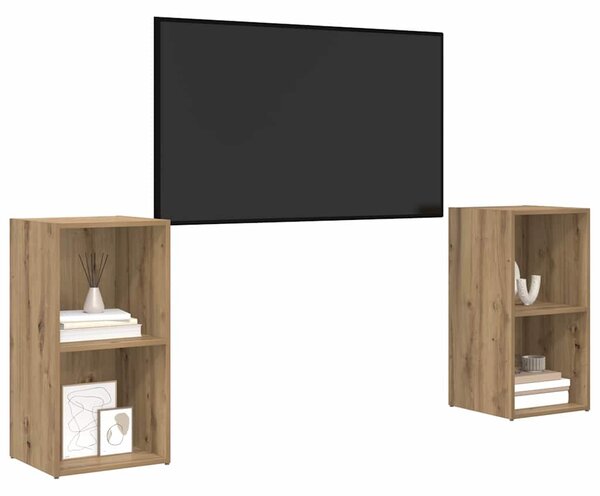 Sestava TV skříněk 2 ks Artisanový dub Kompozitní dřevo 3393560