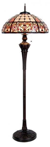 Stojací lampa Tiffany – 57x166 cm