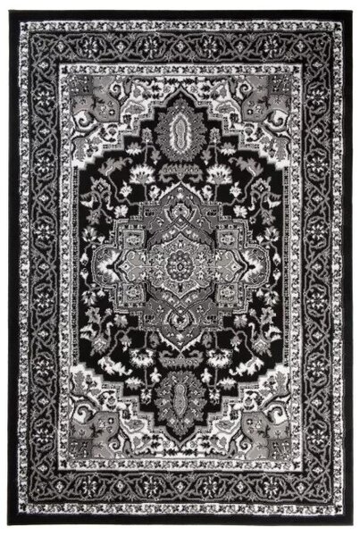 Makro Abra Klasický kusový koberec EUFRAT Q011A černý Rozměr: 80x150 cm