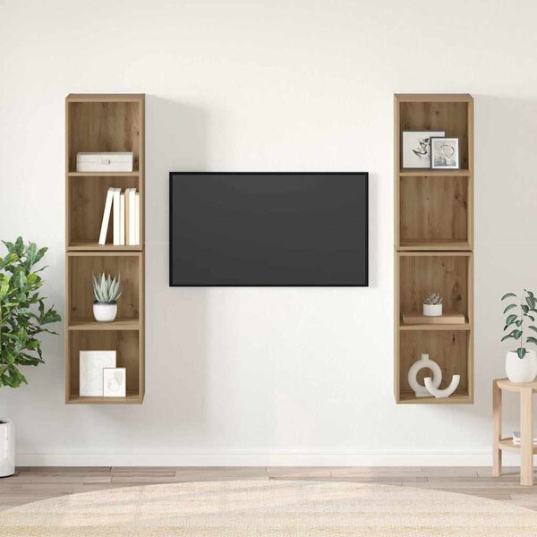Sestava TV skříněk 4 ks Artisanový dub Kompozitní dřevo 3393563