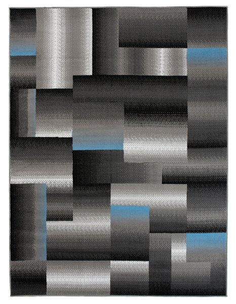 Makro Abra Kusový koberec moderní MAYA Z904A šedý modrý Rozměr: 80x150 cm