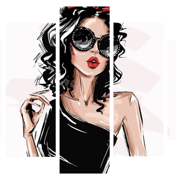 Obraz - Fashion woman (210x100 cm)