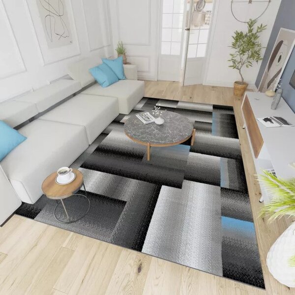 Makro Abra Kusový koberec moderní MAYA Z904A šedý modrý Rozměr: 80x150 cm