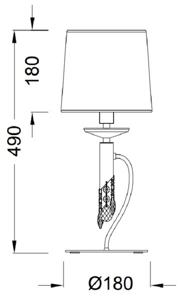 Mantra Tiffany stolní lampa 2x W bílá-chrom 3868