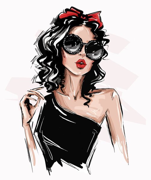 Obraz - Fashion woman (30x30 cm)