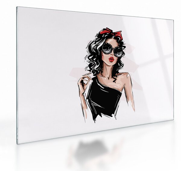 Skleněný obraz - Fashion woman (70x50 cm)