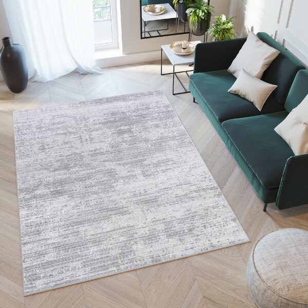Makro Abra Moderní kusový koberec COMO PS01A Proužky světle šedý Rozměr: 80x150 cm