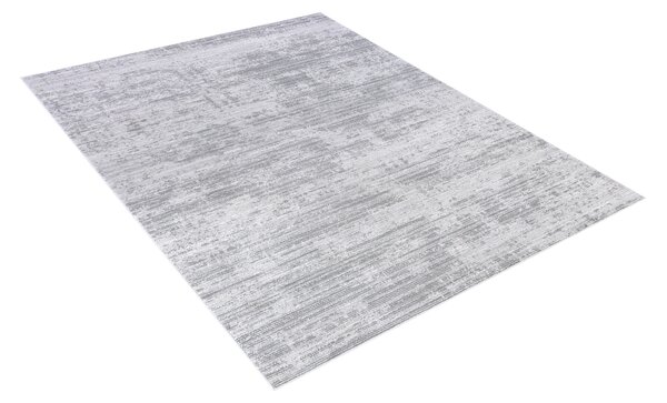 Makro Abra Moderní kusový koberec COMO PS01A Proužky světle šedý Rozměr: 80x150 cm