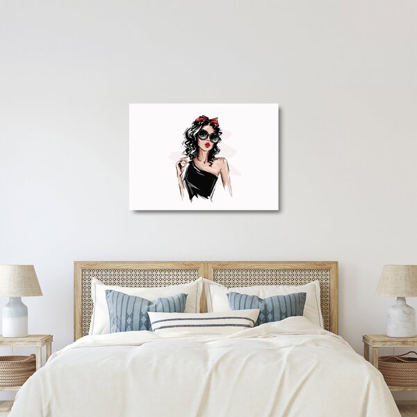 Skleněný obraz - Fashion woman (70x50 cm)