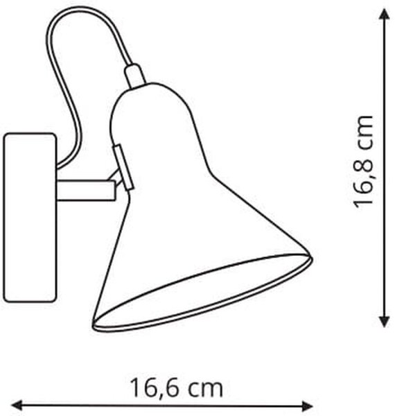 Light Prestige Astama nástěnné svítidlo 1x40 W černá LP-1122/1WBK