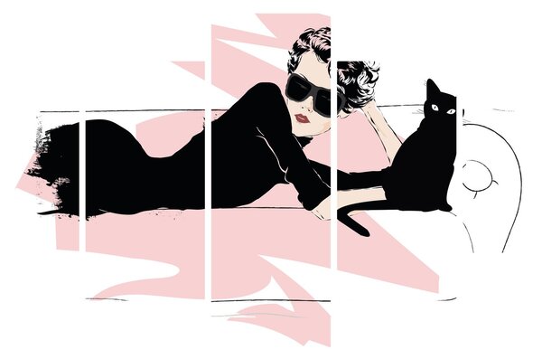 Obraz - Fashion lady (125x70 cm)