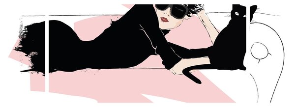 Obraz - Fashion lady (170x50 cm)