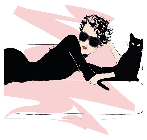 Obraz - Fashion lady (30x30 cm)