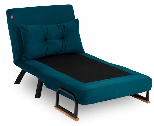 Hanah Home Rozkládací křeslo Sando 60 cm petrolejové
