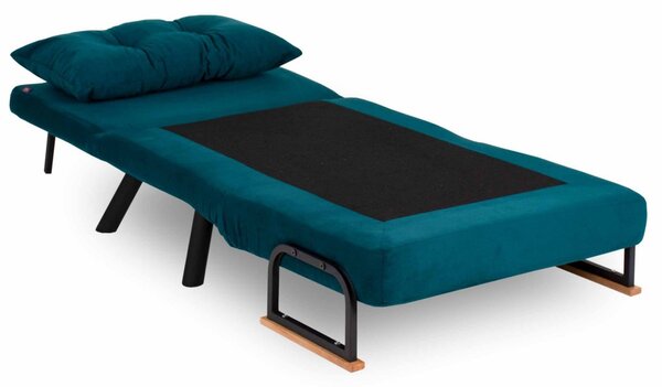 Hanah Home Rozkládací křeslo Sando 60 cm petrolejové