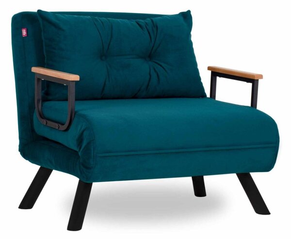 Hanah Home Rozkládací křeslo Sando 60 cm petrolejové