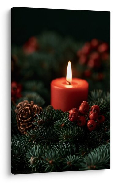 Obraz adventní světlo mezi šiškami