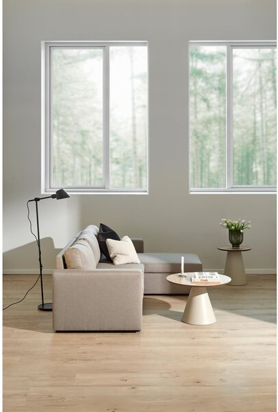Kulatý konferenční stolek s deskou v dubovém dekoru v krémovo-přírodní barvě ø 45 cm Soli – Actona