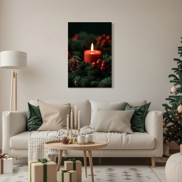 Obraz adventní světlo mezi šiškami
