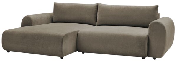 -25 % Dny MOMENTI– Bobochic Paris Hnědá rozkládací pohovka Lucien 314 cm, levá