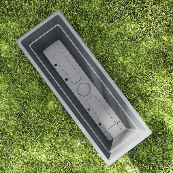 Sada plastových květináčů Outsunny 5 ks, 59 x 21 x 16 cm, stohovatelné květináče, odolné vůči povětrnostním podmínkám, květináče pro vnitřní i venkovn