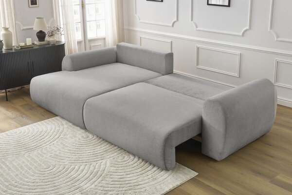 -25 % Dny MOMENTI– Bobochic Paris Světle šedá rozkládací pohovka Lucien 314 cm, levá