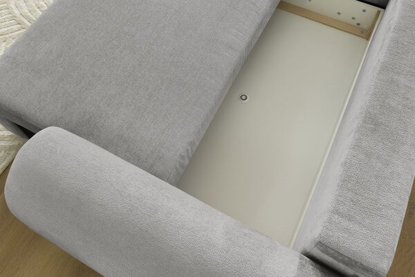-25 % Dny MOMENTI– Bobochic Paris Světle šedá rozkládací pohovka Lucien 314 cm, levá