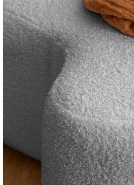 Šedý taburet z textilie bouclé Miuf – Miuform