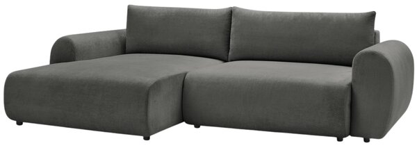 -25 % Dny MOMENTI– Bobochic Paris Šedá rozkládací pohovka Lucien 314 cm, levá
