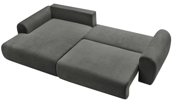 -25 % Dny MOMENTI– Bobochic Paris Šedá rozkládací pohovka Lucien 314 cm, levá
