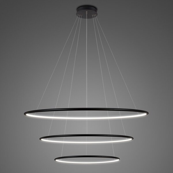 Altavola Design Ledowe Okręgi závěsné svítidlo 3x99 W černá LA075/P_80_in_4k_black