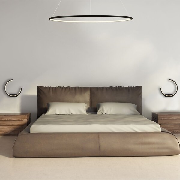Altavola Design Ledowe Okręgi závěsné svítidlo 1x43 W černá LA073/P_80_in_3k_black