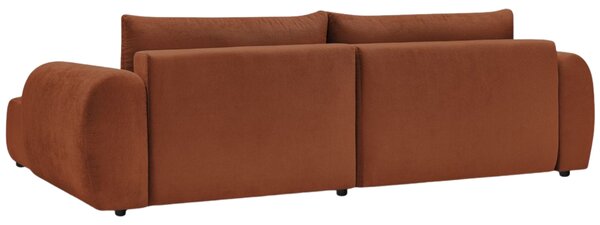 -25 % Dny MOMENTI– Bobochic Paris Terakotově oranžová rozkládací pohovka Lucien 314 cm, pravá