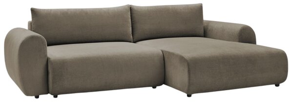 -25 % Dny MOMENTI– Bobochic Paris Hnědá rozkládací pohovka Lucien 314 cm, pravá