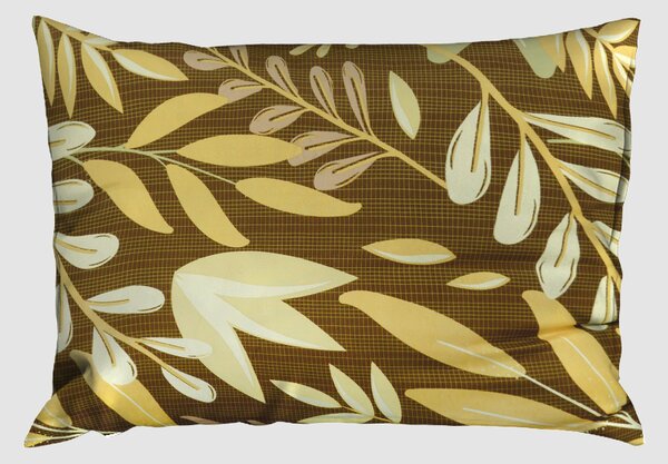 Povlecení z mikrovlákna prodloužené TARA hnedé 140x220 cm listy