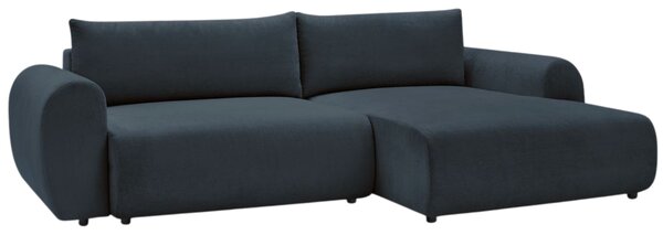 -25 % Dny MOMENTI– Bobochic Paris Tmavě modrá rozkládací pohovka Lucien 314 cm, pravá