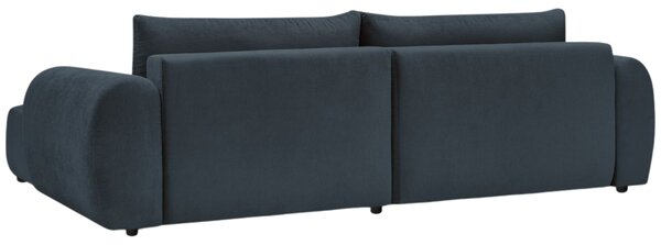 -25 % Dny MOMENTI– Bobochic Paris Tmavě modrá rozkládací pohovka Lucien 314 cm, pravá