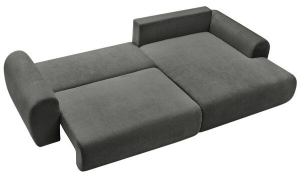 -25 % Dny MOMENTI– Bobochic Paris Šedá rozkládací pohovka Lucien 314 cm, pravá