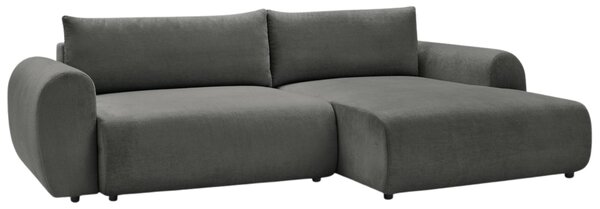 -25 % Dny MOMENTI– Bobochic Paris Šedá rozkládací pohovka Lucien 314 cm, pravá