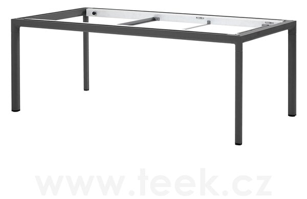 Cane-line Rám pro jídelní stůl Drop, Cane-line, obdélníkový 200x100x74 cm, hliník barva light grey
