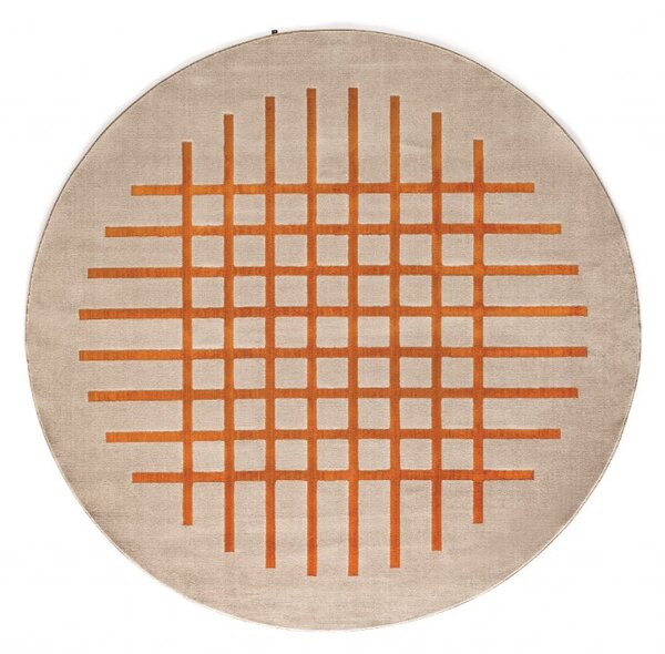 Connubia Kulatý koberec Cek, béžovo-oranžový, Ø240 cm, CB7257-C