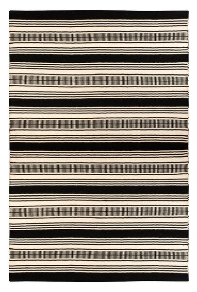 Černo-bílý oboustranný venkovní koberec z recyklovaného plastu Green Decore Zambezi, 80 x 180 cm