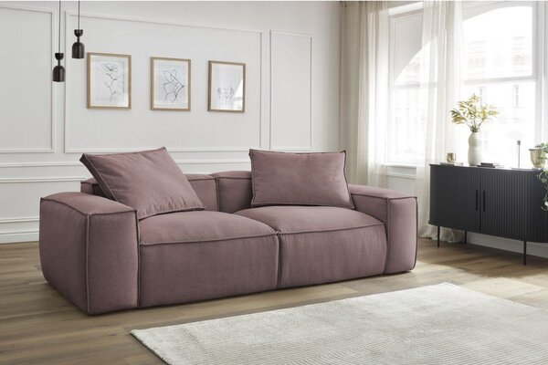 -25 % Dny MOMENTI– Bobochic Paris Růžová trojmístná pohovka Boheme 260 cm