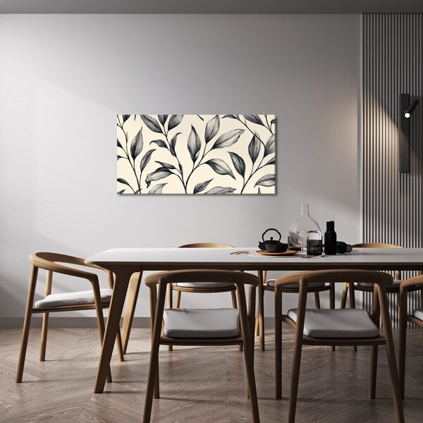 Obraz elegantní botanické listy na béžové