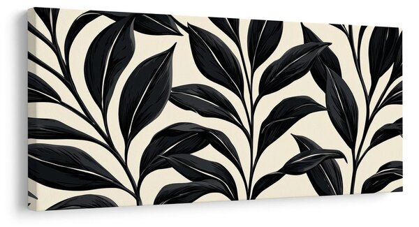 Obraz minimalistické botanické listy v kontrastu
