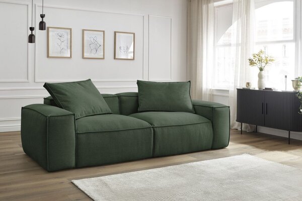 -25 % Dny MOMENTI– Bobochic Paris Zelená trojmístná pohovka Boheme 260 cm