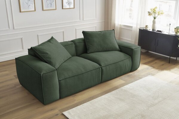 -25 % Dny MOMENTI– Bobochic Paris Zelená trojmístná pohovka Boheme 260 cm