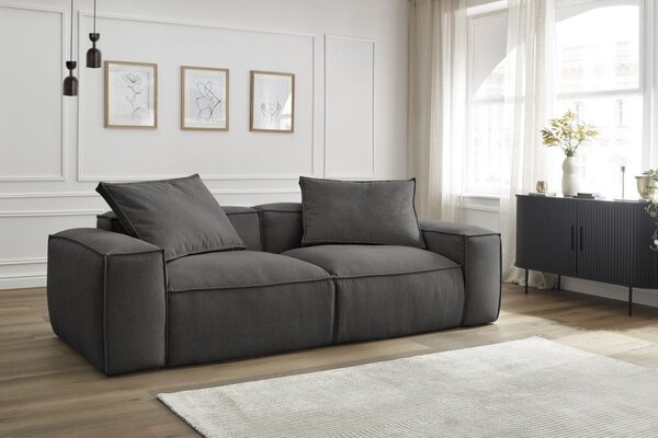 -25 % Dny MOMENTI– Bobochic Paris Tmavě šedá trojmístná pohovka Boheme 260 cm